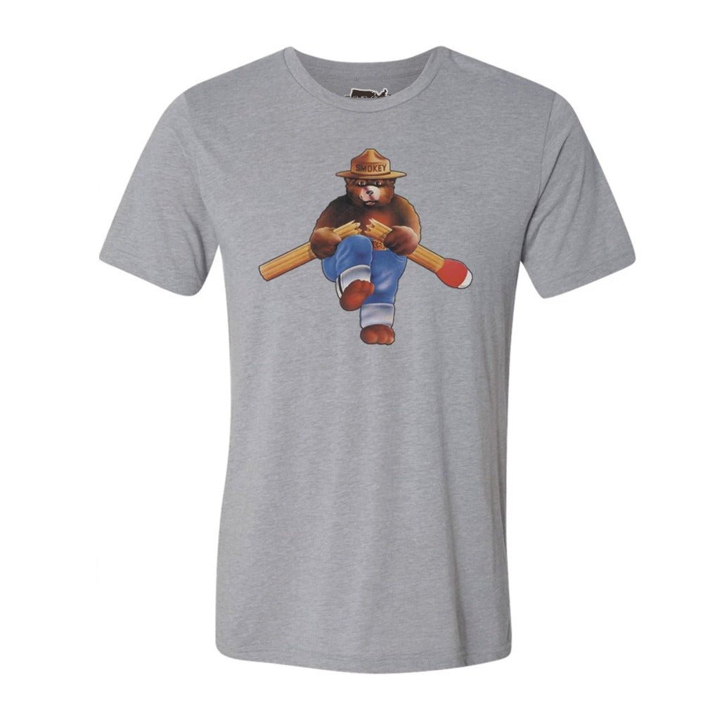 Smokey Bear Matchstick Crewneck Tee - Shirts & Tops
