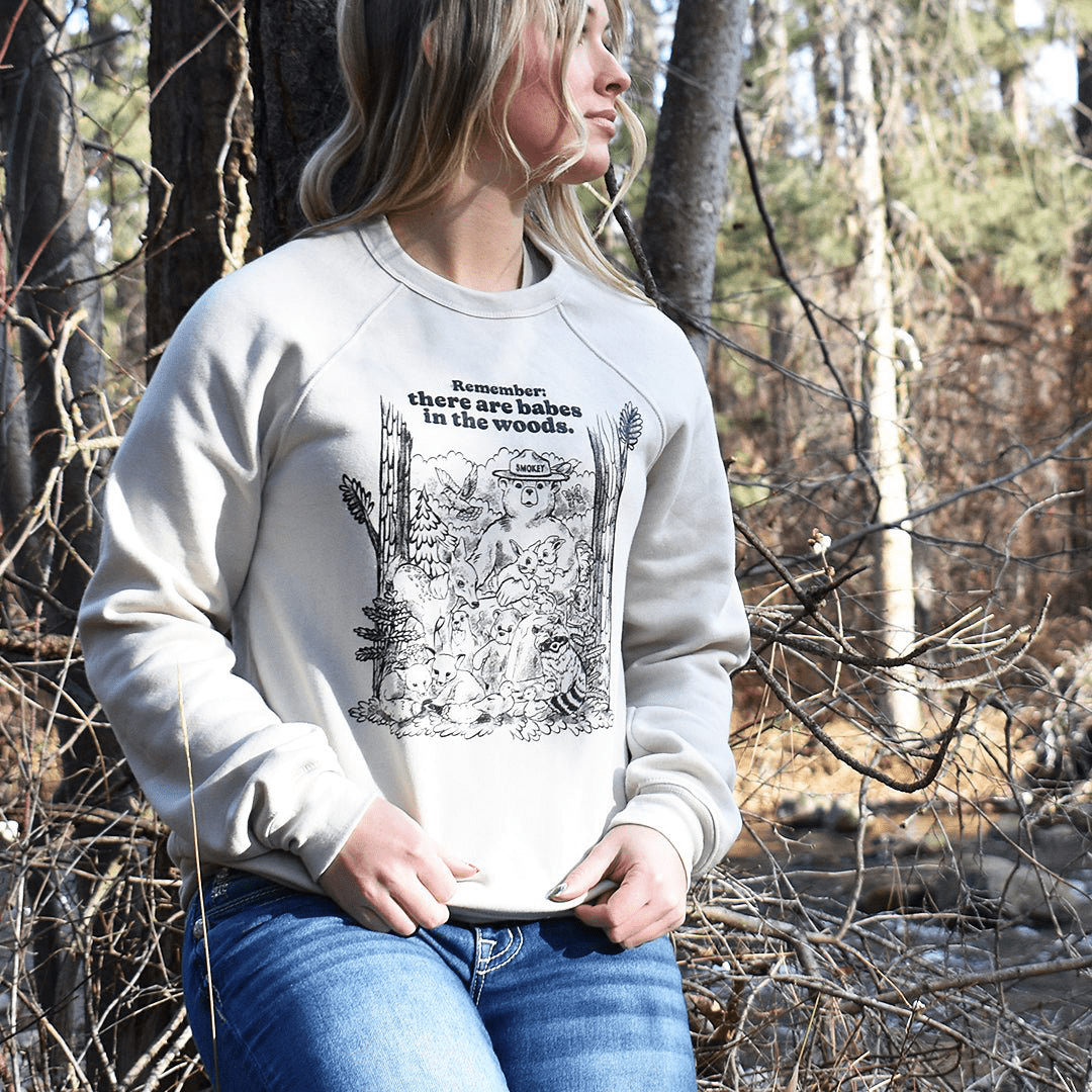 Smokey Bear Babes Crewneck Sweatshirt (Unisex) - WYR