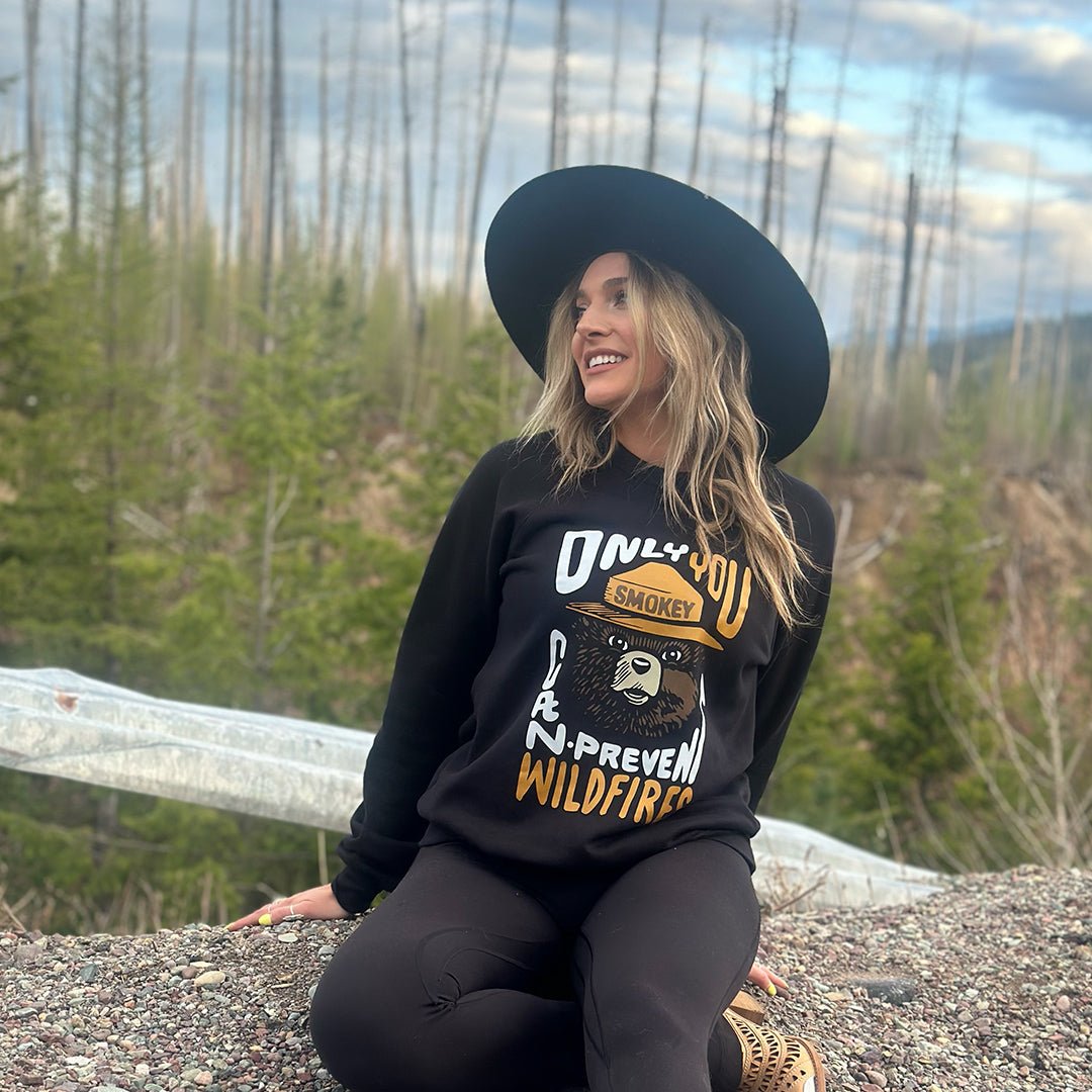 Smokey Bear Since 44' Crewneck Sweatshirt (Unisex) - WYR