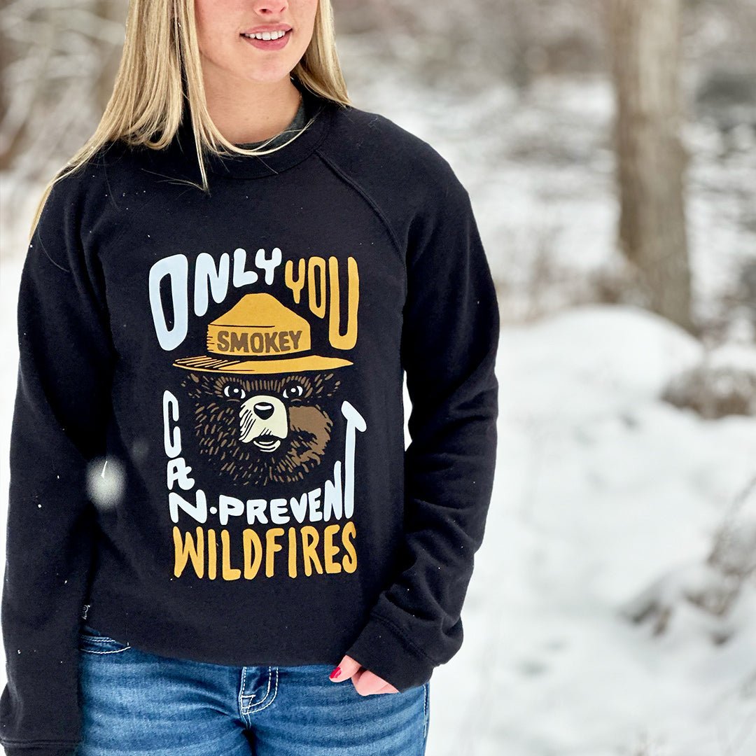 Smokey Bear Since 44' Crewneck Sweatshirt (Unisex) - WYR