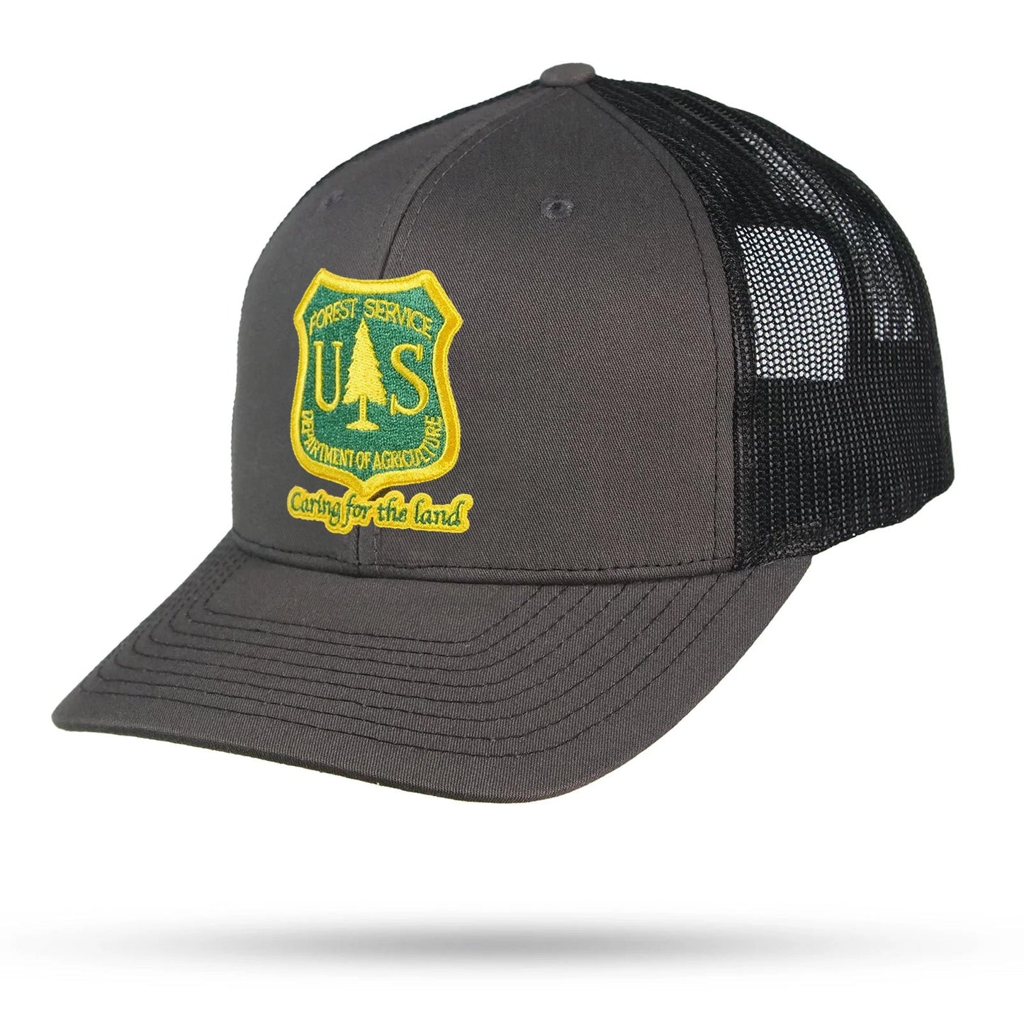 USFS Caring for the Land Trucker Snapback Embroidered Patch - WYR