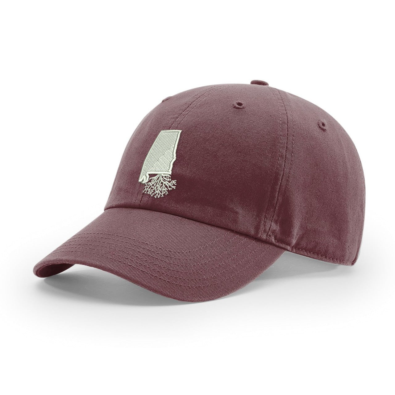 Alabama Dad Hat in Charcoal & Maroon | Embroidered State