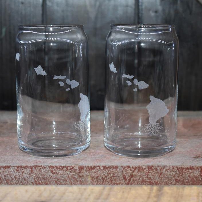 Set of Roots Beer Can Glasses - glassware