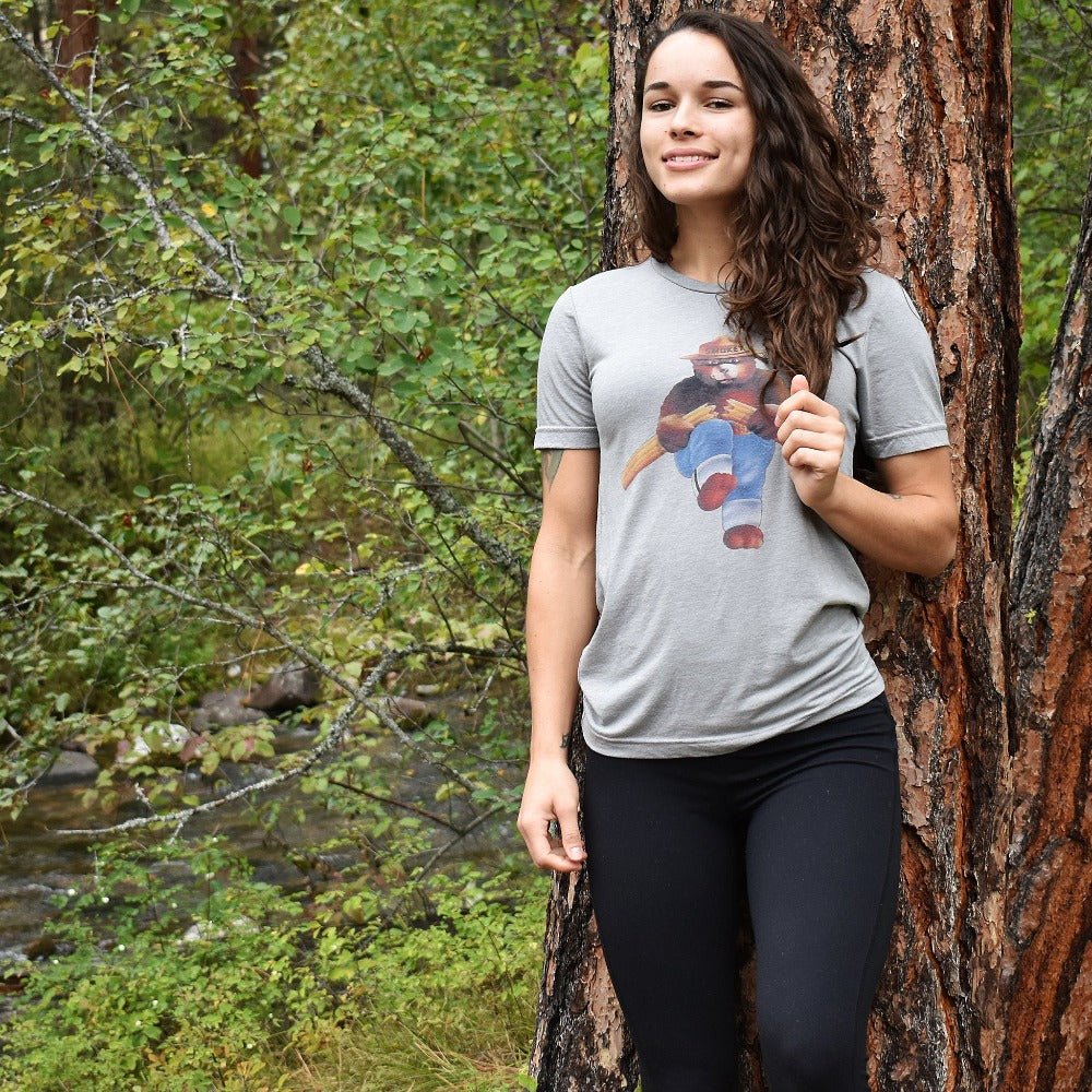 Smokey Bear Matchstick Crewneck Tee - Shirts & Tops