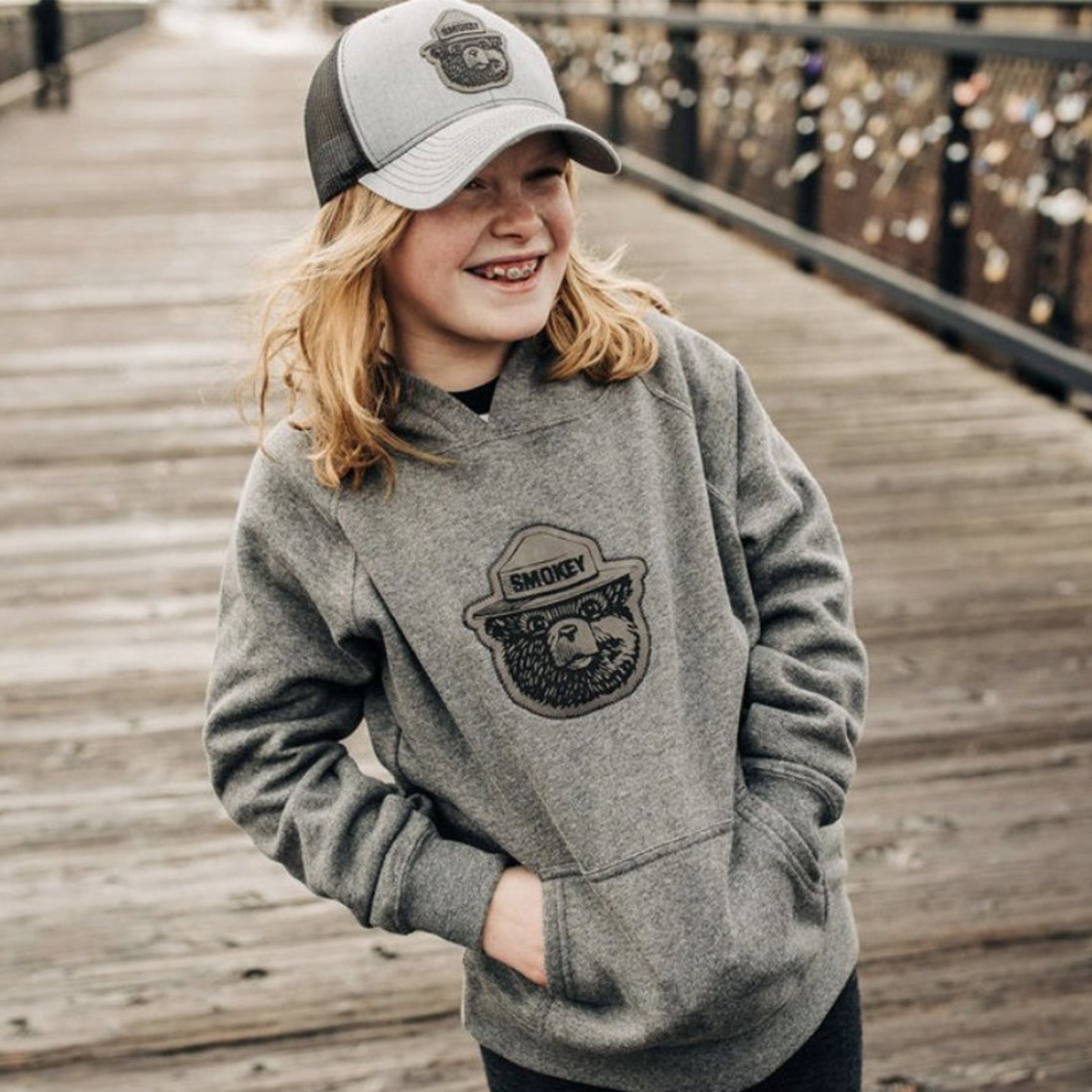 Smokey Bear Patch Youth Hoodie - Youth