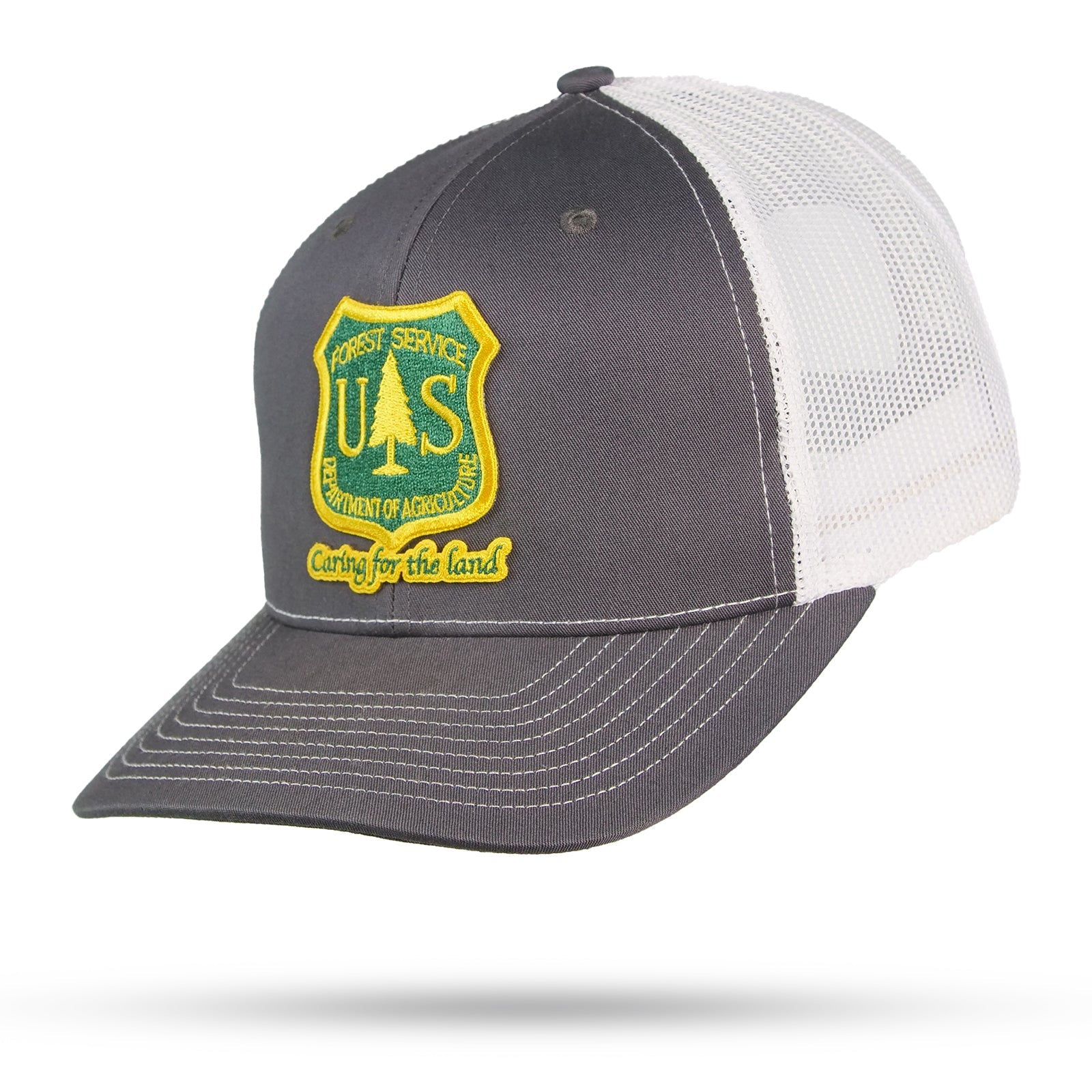 USFS Caring for the Land Trucker Snapback Embroidered Patch - WYR