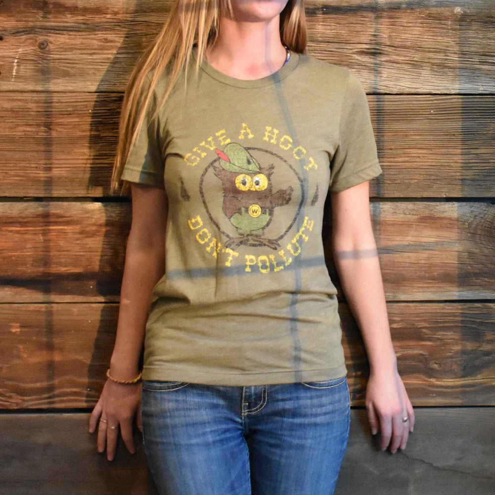 Woodsy Owl Crewneck Tee - T Shirts